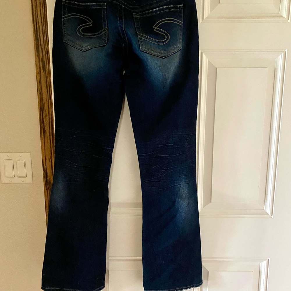Silver Aiko Jeans Dark Blue Boot Cut Women's Jeans